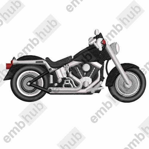 Motorcycle Digitized Embroidery File
