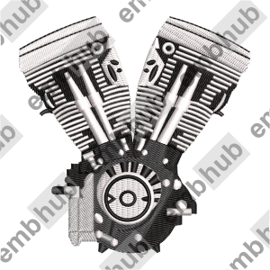 Engine Digitized Embroidery File