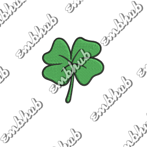 Four Leaf Clover Filled Digitized Embroidery File