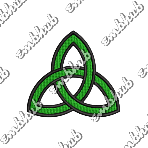 Celtic Trinity Knot Filled Digitized Embroidery File